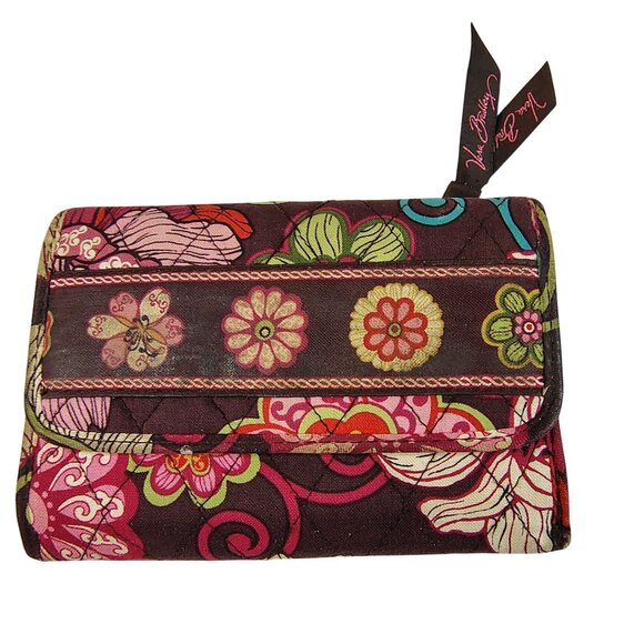 Vera Bradley Handbags - Vera Bradley Mod Floral Quilted Euro Wallet Floral Circle Pattern Boho Colorful